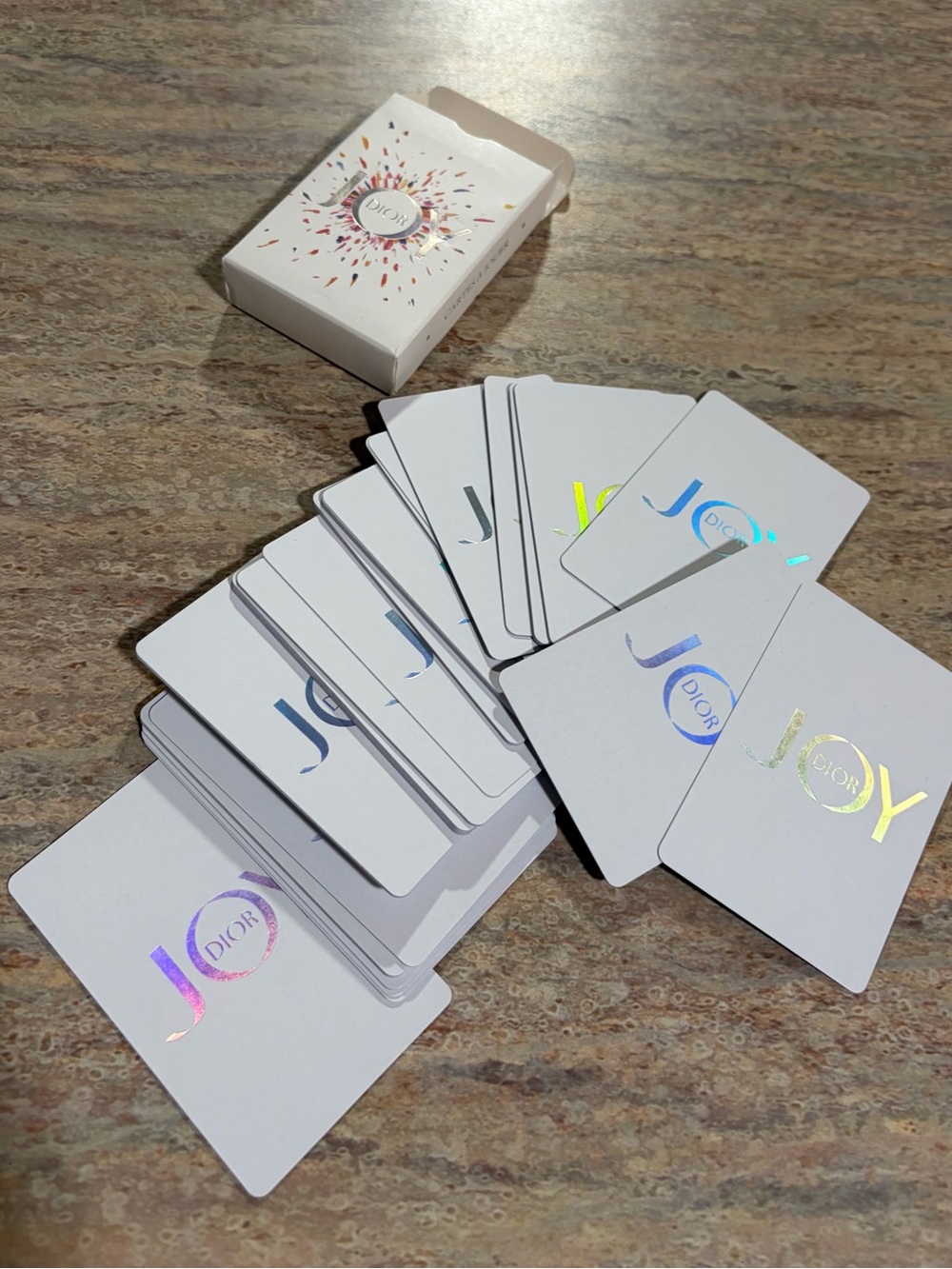 Dior Playing Cards White and Silver